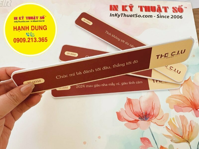 In quẻ xăm Format rút thăm may mắn tại cửa hàng