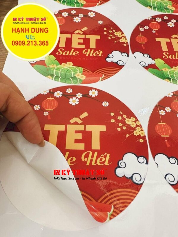 In tem Decal sữa dán sản phẩm quà Tết