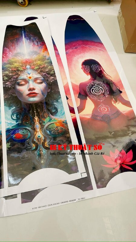 Tem Decal sữa khổ lớn dán trang trí, bế theo đường viền