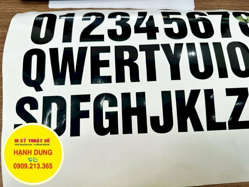 Cắt bế chữ Decal kích thước 41x18cm