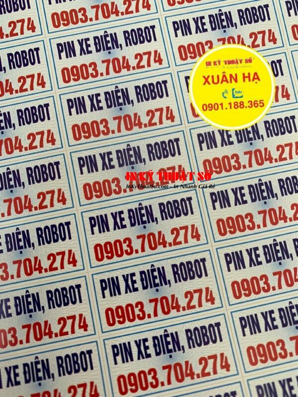 In tem niêm phong sản phẩm chất liệu decal bể với lớp keo dán siêu chắc chắn, nội dung in ấn sắc nét