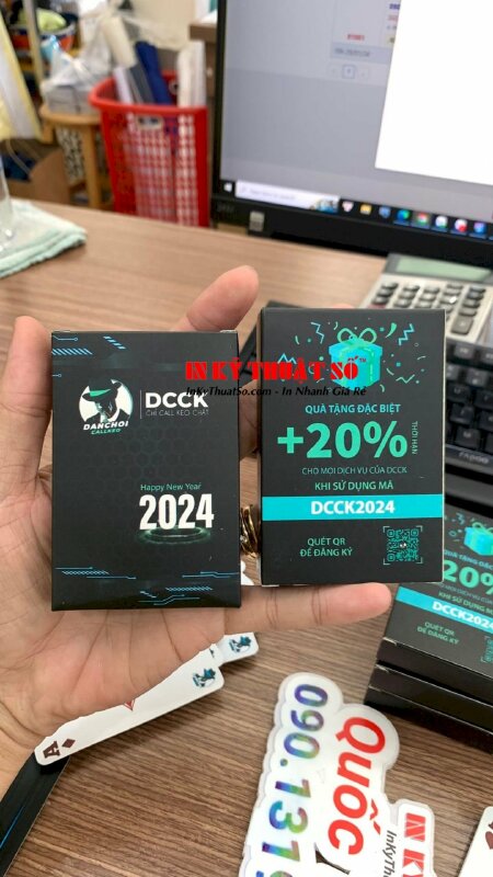 In bộ card làm quà Tết Giáo Thìn chất liệu giấy Bristol bìa cứng