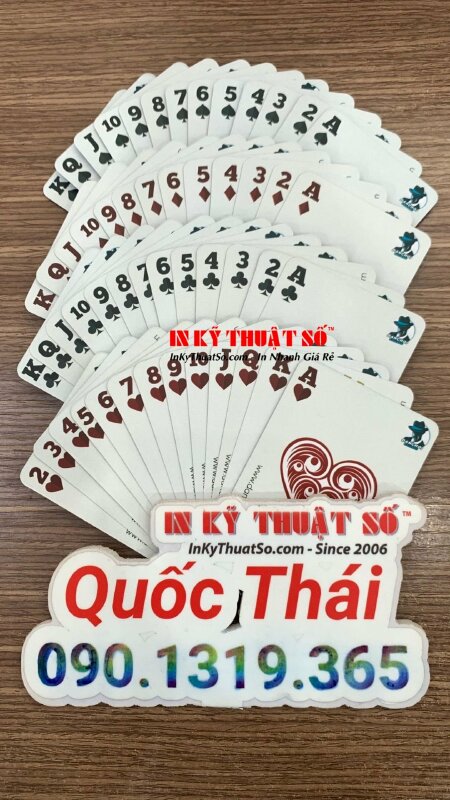 In bộ thẻ bài cán mờ 2 mặt, bo tròn 4 góc theo khuôn - In ấn & Gia công tại In Kỹ Thuật Số since 2006