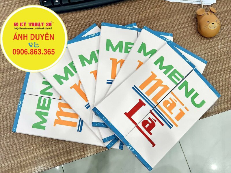 In menu quán nướng lẩu món ngon bình dân, menu dán formex khổ mở A3, khổ đóng A4 - INKTS1189