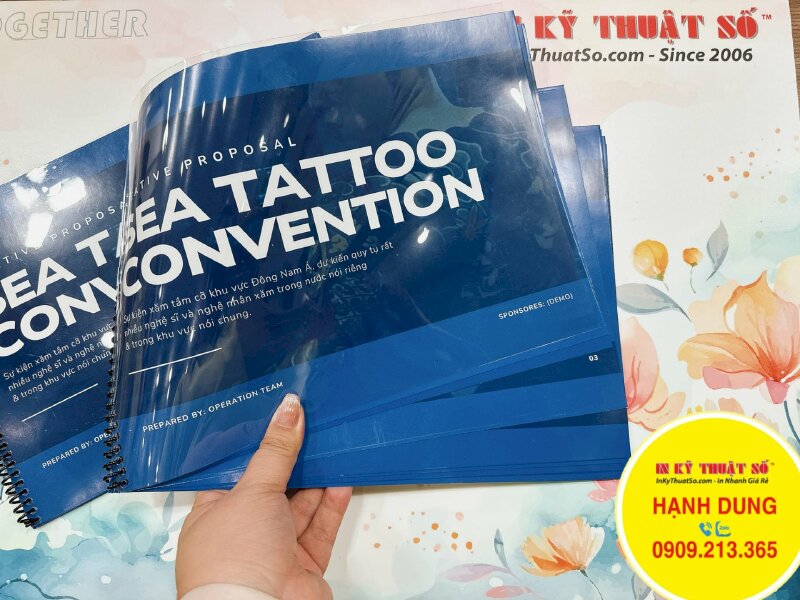 In quyển catalogue bản đề xuất ý tưởng sáng tạo cho sự kiện Creative Proposal - INKTS1171