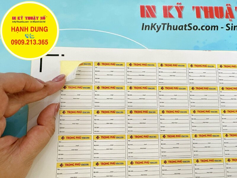 In tem phụ hàng hóa thông tin sản phẩm, tem decal giấy không màng, bế hình chữ nhật - INKTS1197