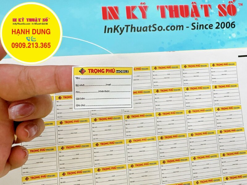 In tem phụ hàng hóa thông tin sản phẩm, tem decal giấy không màng, bế hình chữ nhật - INKTS1197