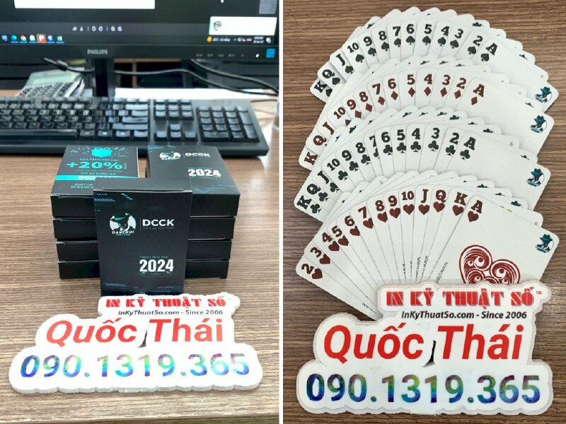 In thẻ card 52 lá giấy B300gsm 6x9cm in 2 mặt có hình ảnh thương hiệu làm quà tặng - INKTS1141