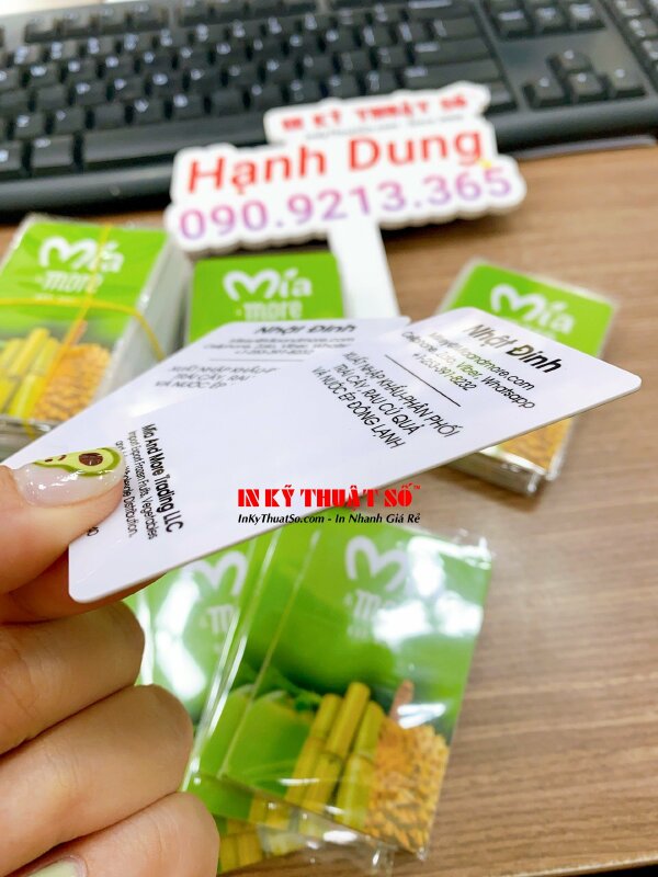 In card visit nhựa song ngữ Anh - Việt, hàng gửi đi Mỹ từ TPHCM
