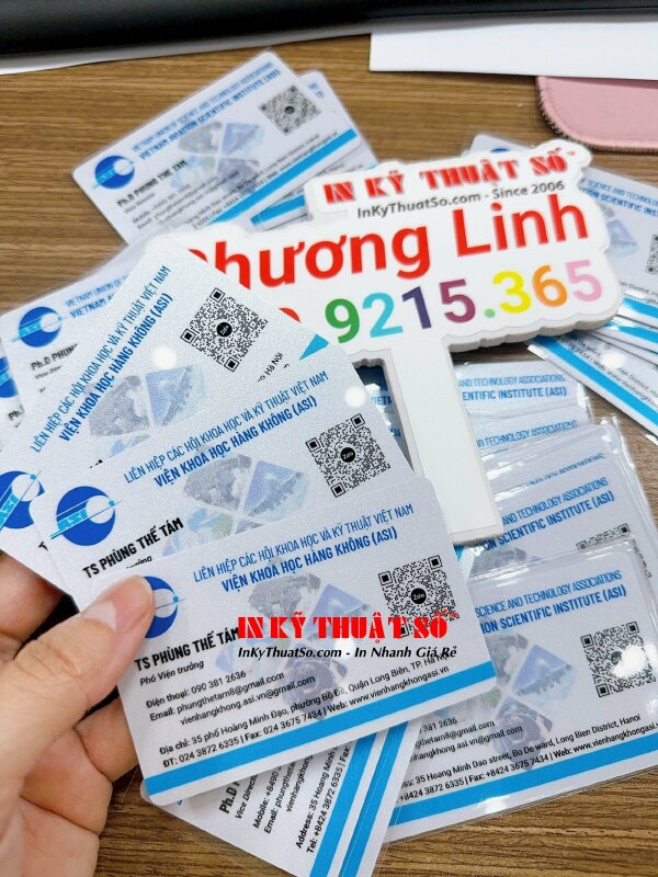 Name card nhựa thực hiện in ấn tại Công ty TNHH In Kỹ Thuật Số 