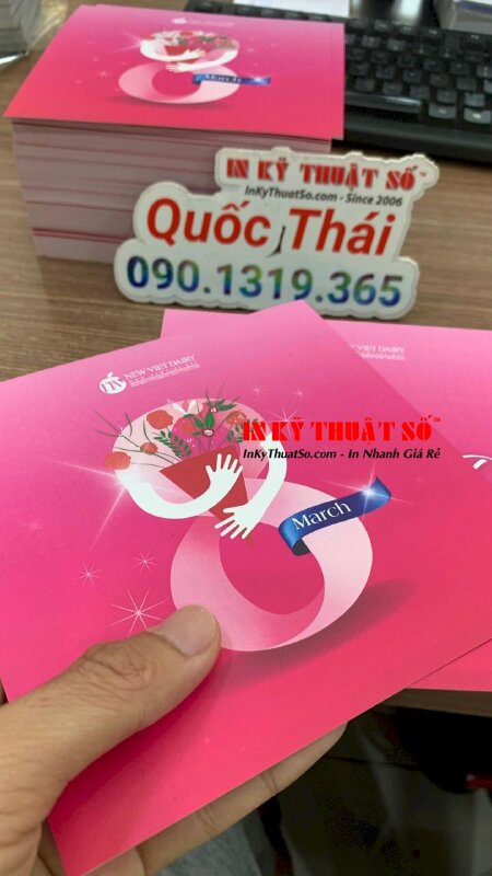 In thiệp chúc mừng 8 3, in thiệp lấy ngay trong ngày tại TPHCM