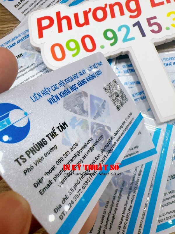 Công ty TNHH In Kỹ Thuật Số nhận thực hiện in name card nhựa cho các khách hàng có nhu cầu