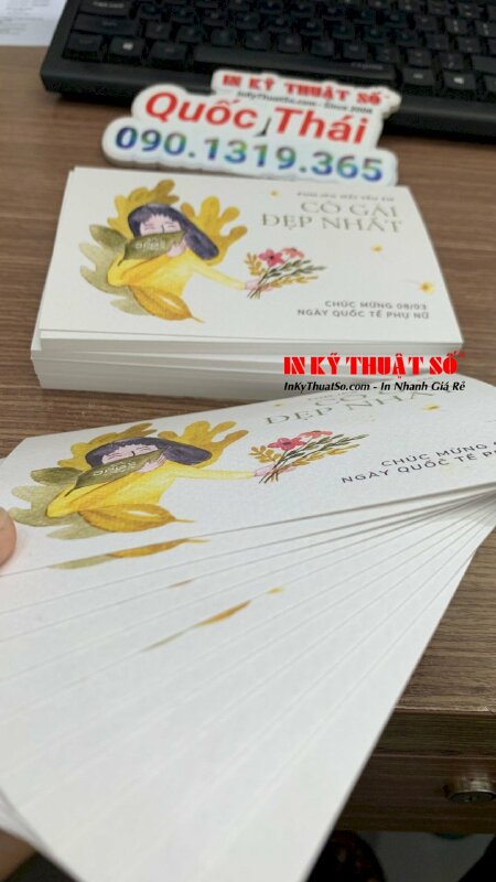 Thiết kế & In thiệp 8-3, thiệp mừng 8-3 theo yêu cầu, in mọi số lượng dù chỉ 1 ấn phẩm
