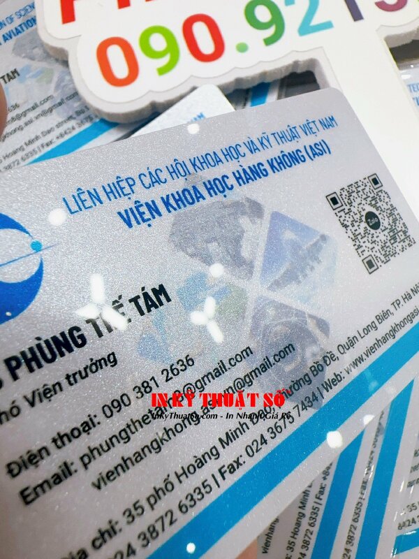 In danh thiếp nhựa mỏng, danh thiếp nhựa ép bóng - In ấn & Gia công tại In Kỹ Thuật Số since 2006
