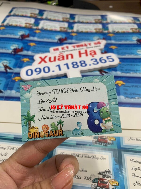 Thiết kế & In nhãn vỡ đẹp cho hịc sinh tiểu học và THCS, thiết kế nhãn vỡ cá nhân hóa cho học sinh