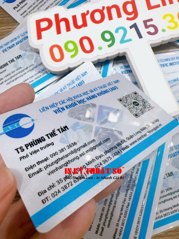 Mẫu name card nhựa, danh thiếp nhựa in mọi số lượng theo yêu cầu