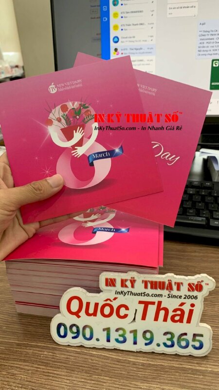 Thiệp chúc 8-3 thiết kế theo yêu cầu, in nhanh có hàng trong ngày