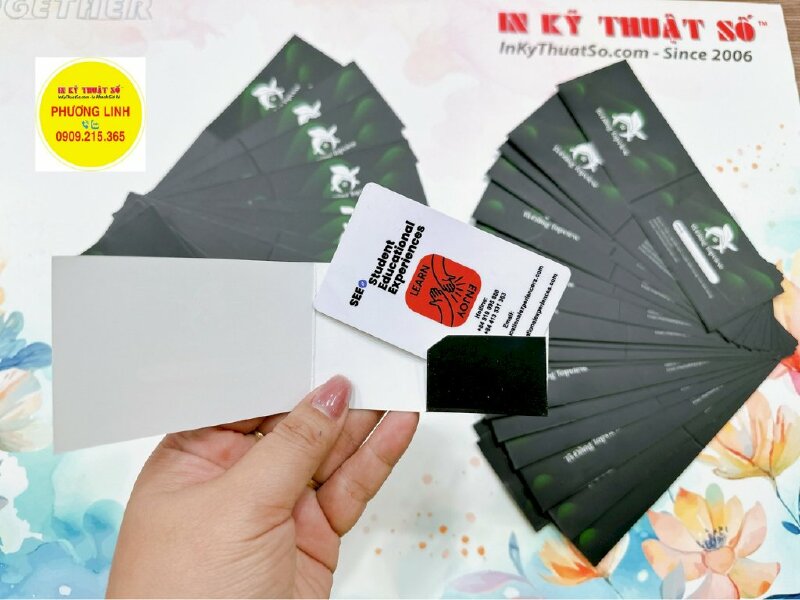 In bọc giấy đựng thẻ nhựa PVC thẻ phòng homestay - INKTS1220