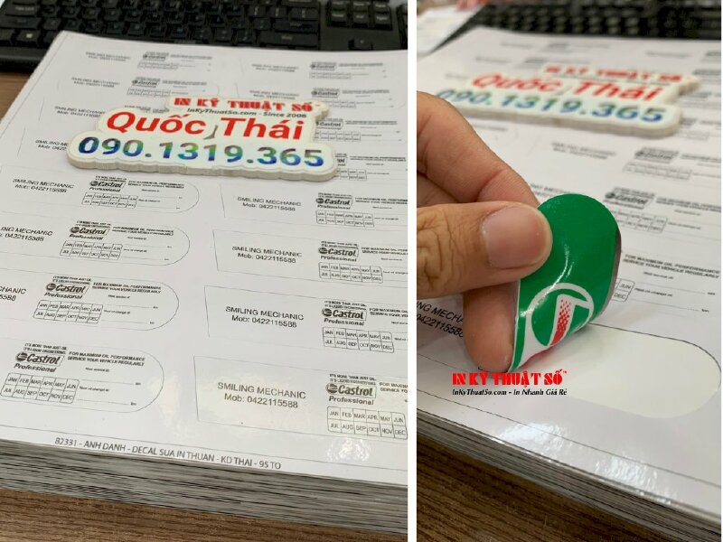 In Decal 2 mặt quảng bá thương hiệu Castrol - INKTS418