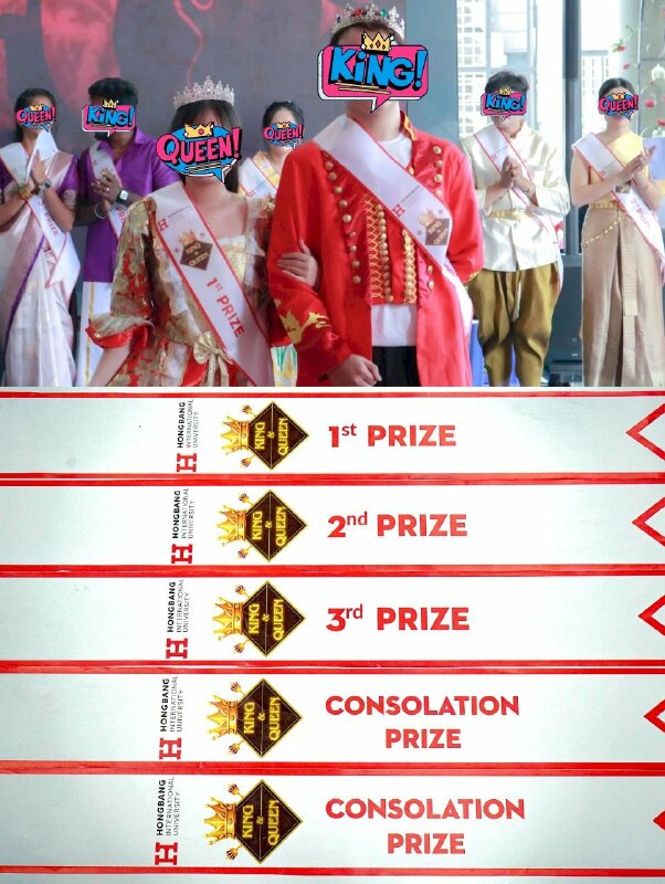 In băng đeo chéo King & Queen hội thi trường đại học, Sash King & Queen, 1st Prize, 2nd Prize, 3rd Prize, consolation Prize - INKTS1318