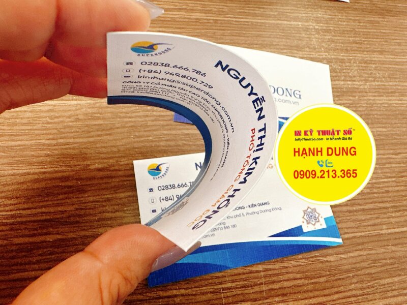 In business card giấy mỹ thuật K02 có vân, card visit phó tổng giám đốc công ty - INKTS1358