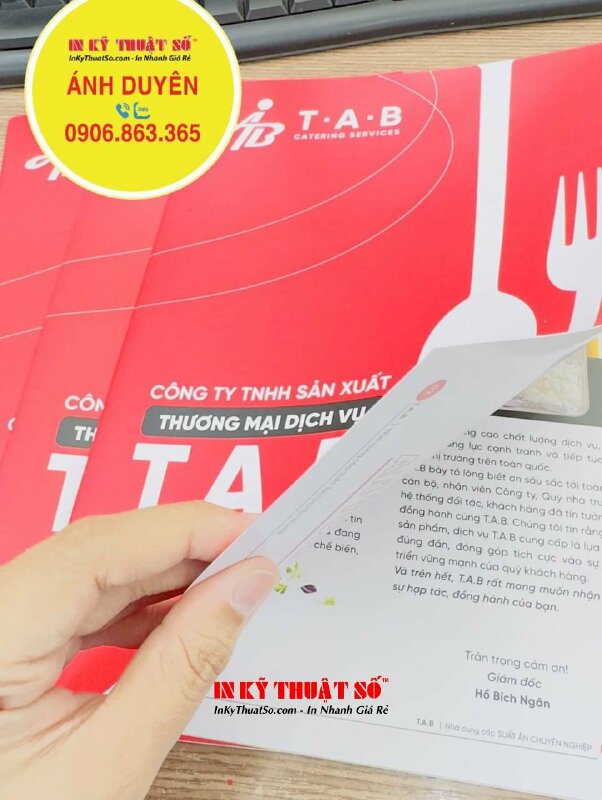 In catalogue A4 giới thiệu nhà cung cấp suất ăn chuyên nghiệp - INKTS1365