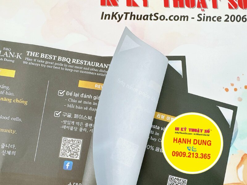 In giấy trải bàn ăn nhà hàng BBQ Hàn Quốc - INKTS1323