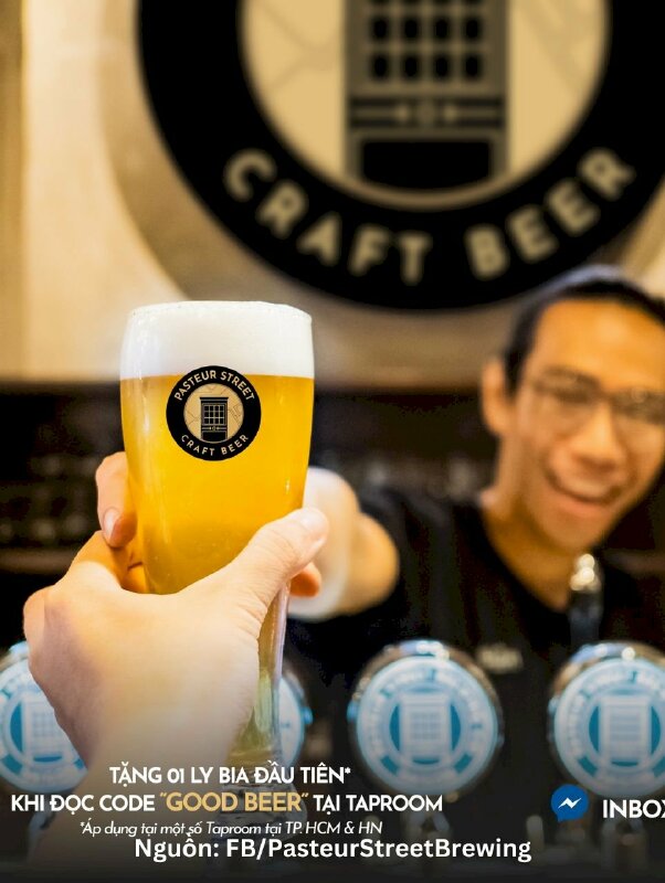 In logo nhãn hàng bia thủ công Craft Beer dán lên ly thủy tinh, dán lên mũ lưỡi trai - INKTS1269