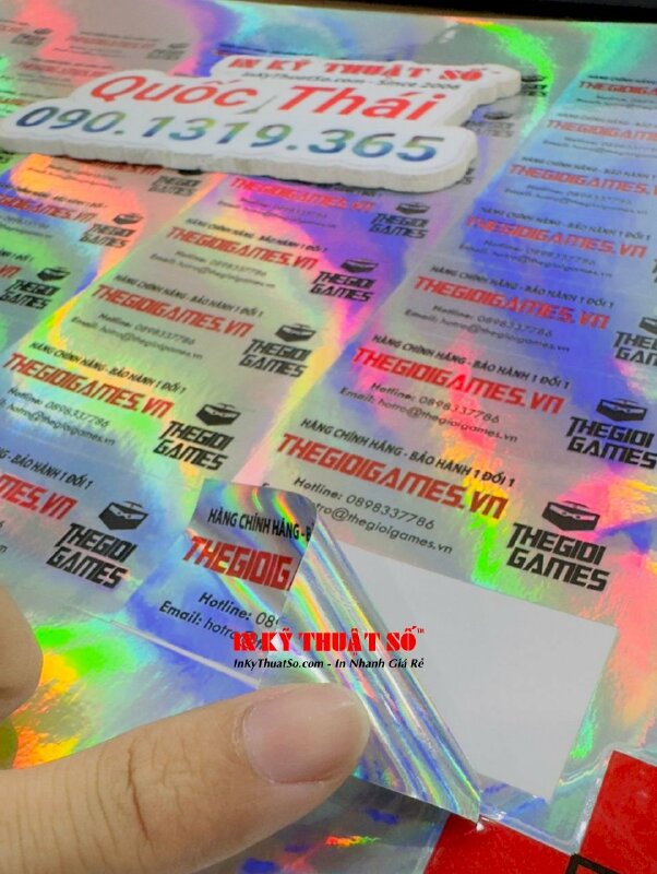 In tem 7 màu hologram bảo hành hàng chính hãng sản phẩm máy chơi game - INKTS1354