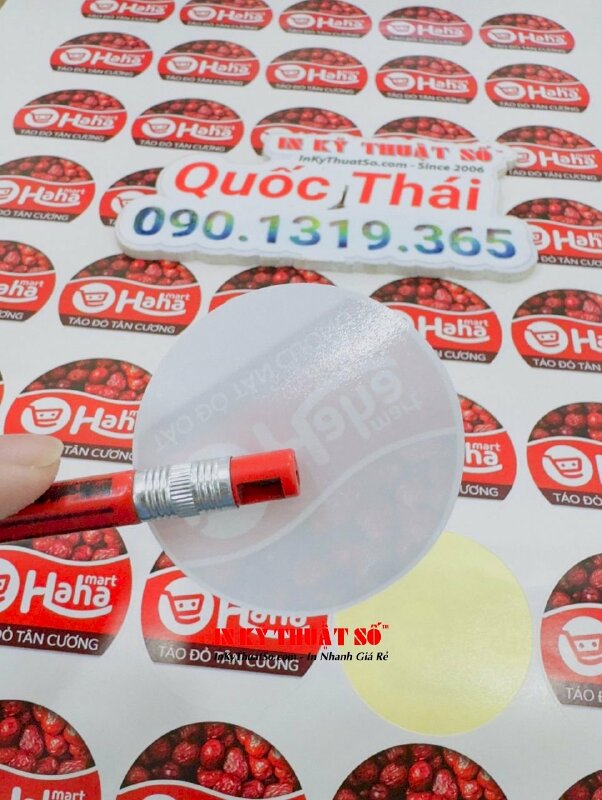 In tem Decal giấy dán nhãn sản phẩm táo đỏ Tân Cương - INKTS1353
