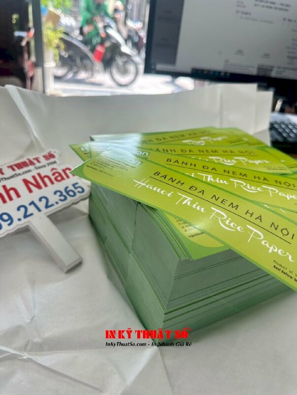 In tem nhãn bánh đa nem Hà Nội cho khu ẩm thực nhà hàng Fusion Cuisine - INKTS1350