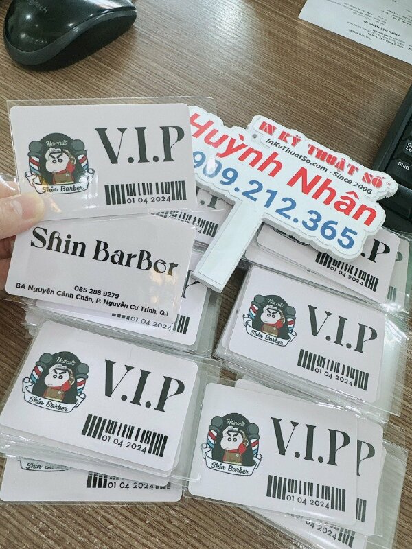 In thẻ VIP Member cho tiệm tóc nam Barber - INKTS1345