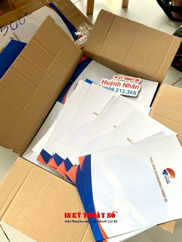 In bìa kẹp hồ sơ công ty số lượng lớn, in nhanh chất lượng
