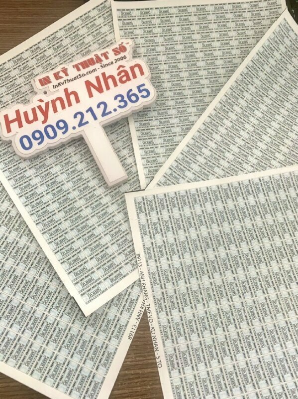 In tem dán bảo hành, in tem bảo hành giá rẻ tại TPHCM - In ấn bởi In Kỹ Thuật Số Since 2006