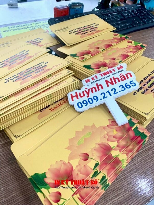 In bao thư Phật Đản bế dán theo file in - In ấn & Gia công tại In Kỹ Thuật Số Since 2006