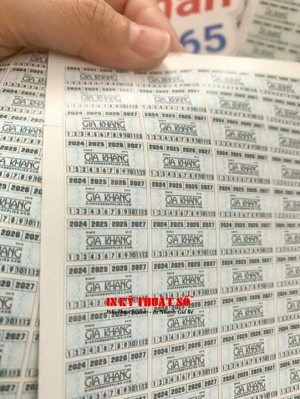 In tem dán bảo hành sản phẩm, in tem dán giá rẻ TPHCM