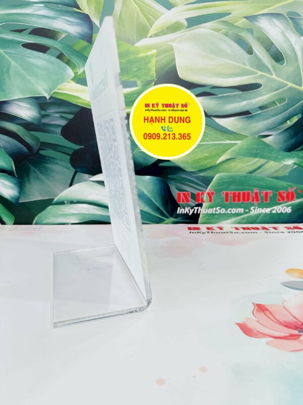 In bảng Mica QRcode chuyển khoản để quầy thu ngân, standee QR Code từ Mica trong 5li - INKTS1448