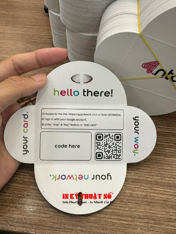 In bao giấy đựng thẻ nhựa, bìa folder mini đựng card nhựa khách hàng - INKTS1434