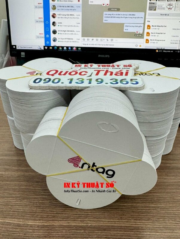 In bao giấy đựng thẻ nhựa, bìa folder mini đựng card nhựa khách hàng - INKTS1434