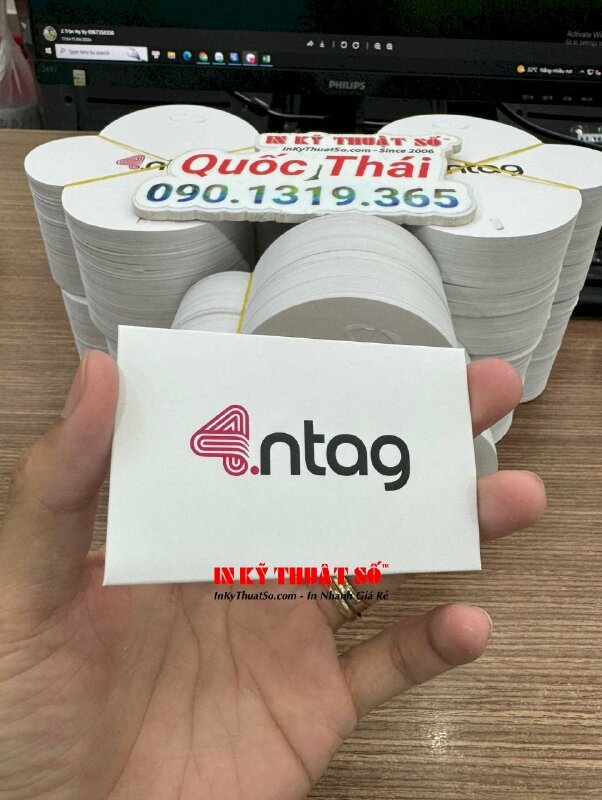 In bao giấy đựng thẻ nhựa, bìa folder mini đựng card nhựa khách hàng - INKTS1434