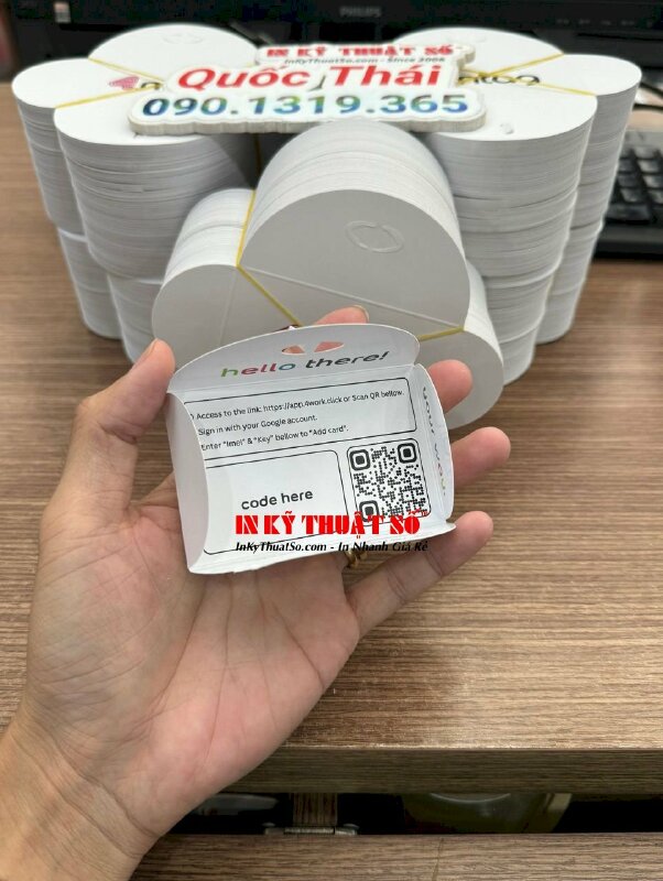 In bao giấy đựng thẻ nhựa, bìa folder mini đựng card nhựa khách hàng - INKTS1434