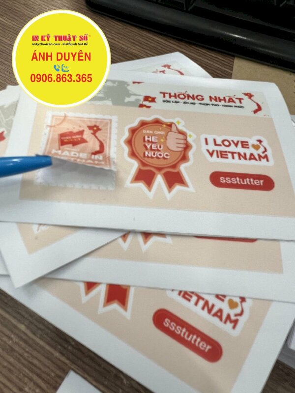 In set sticker chủ đề I Love Việt Nam, đặt in sticker Decal sữa theo yêu cầu - INKTS1460