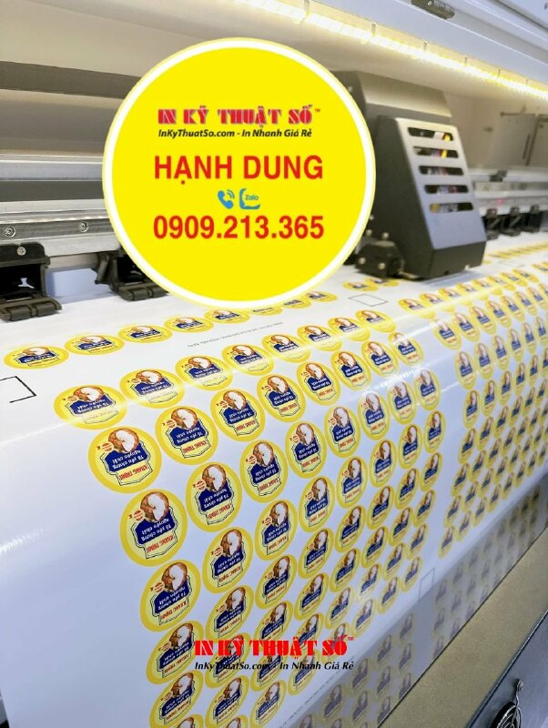 In tem dán hủ tổ yến chưng nguyên chất, tem Decal sữa tròn đường kính 4.2cm, bế tròn từng tem - INKTS1482