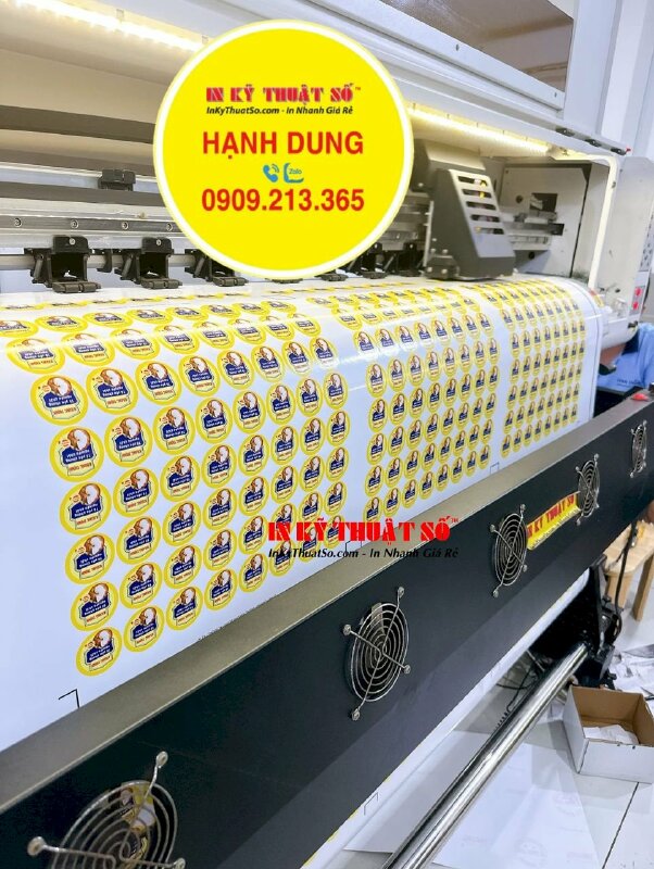 In tem dán hủ tổ yến chưng nguyên chất, tem Decal sữa tròn đường kính 4.2cm, bế tròn từng tem - INKTS1482