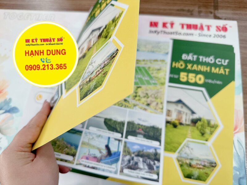 In tờ gấp, brochure quảng cáo dự án đất nền, in brochure A3 thông tin dự án bất động sản - INKTS1438