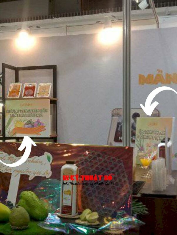In tranh Canvas trang trí gian hàng hội chợ cho nhãn hàng nguyên liệu pha chế kinh doanh FnB - INKTS1473