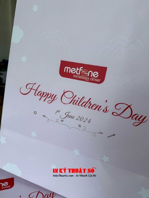 In túi đựng quà 1/6 cho bé công ty nhà mạng viễn thông Happy Children's Day 1st June, hàng gửi từ TPHCM đi Campuchia - INKTS1494