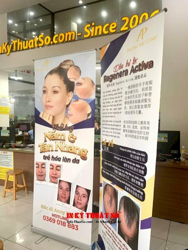 In ấn Poster cho phòng khám Clinic, poster song ngữ Việt - Trung