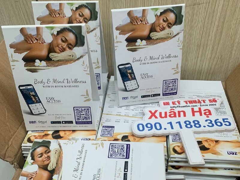 Tent card, Table tent dạng tam giác được thiết kế & in ấn bới In Kỹ Thuật Số Since 2006