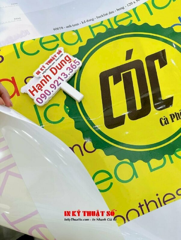 In backlit film bằng công nghệ in phun kỹ thuật số và cán màng bóng - In ấn & Gia công bởi In Kỹ Thuật Số Since 2006